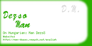 dezso man business card